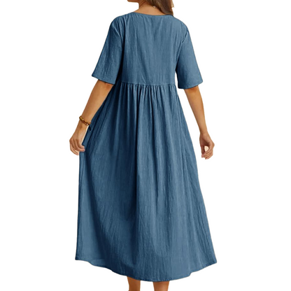 🔥 Women's Casual Cotton-Linen Dress — Lightweight and breathable, exuding effortless style