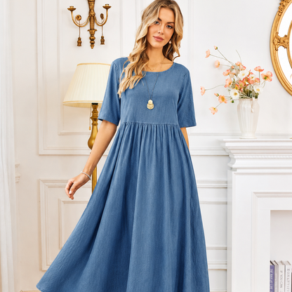 🔥 Women's Casual Cotton-Linen Dress — Lightweight and breathable, exuding effortless style